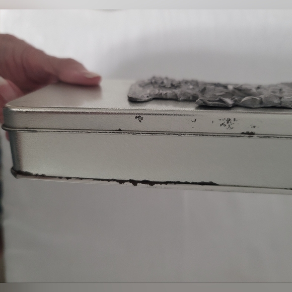 Vintage 1998 GBD Pewter Santa on Silver Tin Box - Picture 10 of 12